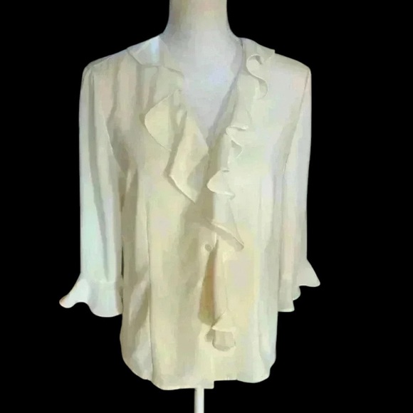 Alexon ladies white blouse size 10.  Worn once. Excellent condition. Long sleeve - Picture 2 of 12